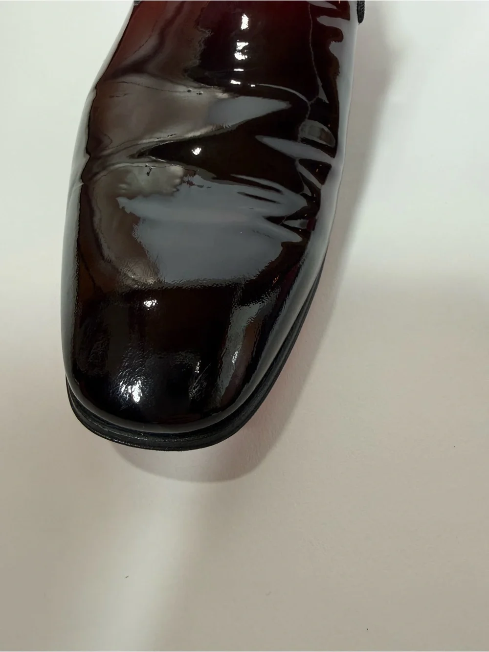 Christian Louboutin Men's Two-Tone ombré Patent Leather Loafers in Red and Black